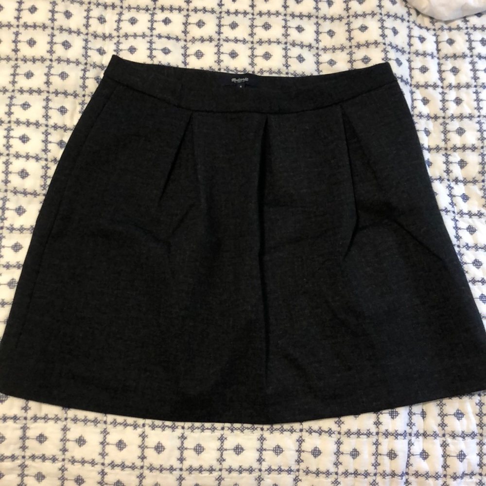Black A-Line Madewell Mini Skirt